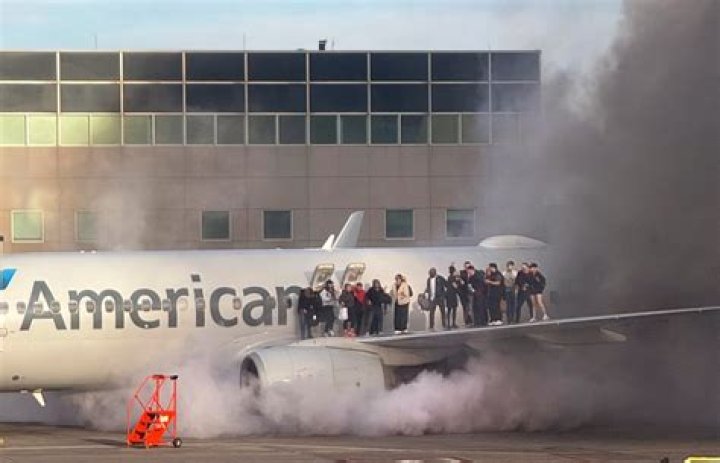 
American Airlines engine catches fire, flight forced to return to Ohio airport 