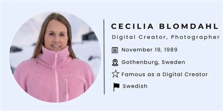 
Cecilia Blomdahl Height, Weight, Net Worth, Age, Birthday, Wikipedia, Who, Nationality, Biography 