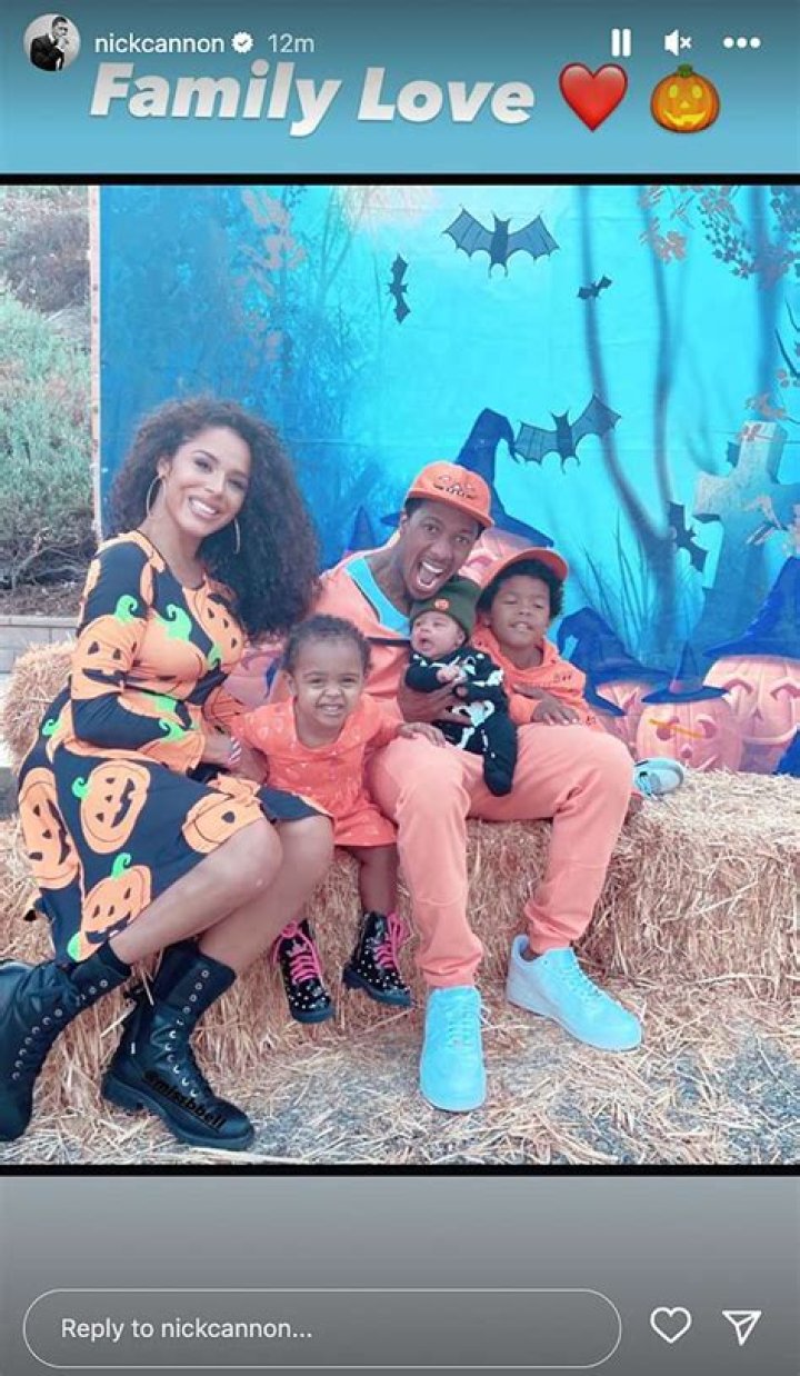 
Nick Cannon and Brittany Bell Pose with All Three Kids for Sweet Family Photo at Pumpkin Patch 