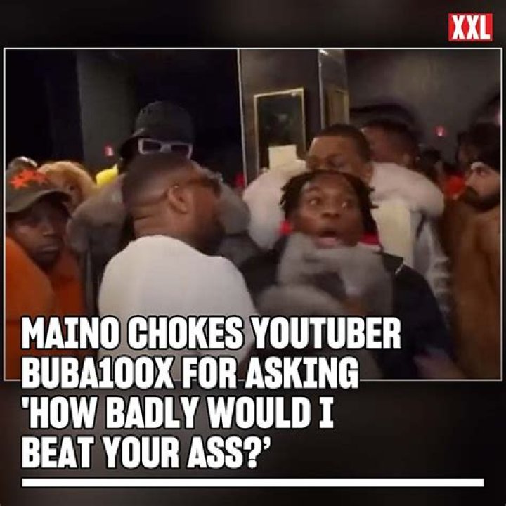 
Rapper Maino chokes YouTuber Buba100x for asking ‘How badly do you think I can beat your ?’: Watch 