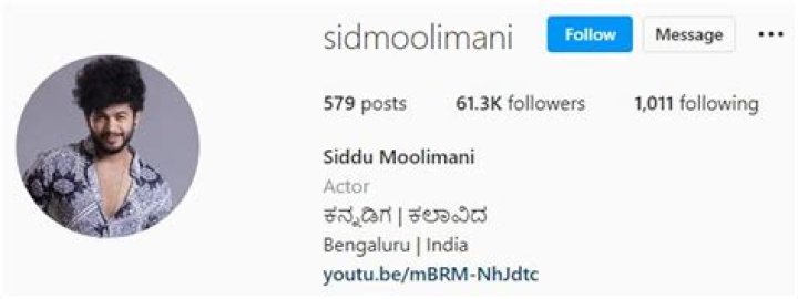 Siddu Moolimani Height, Weight, Net Worth, Age, Birthday, Wikipedia, Who, Instagram, Biography