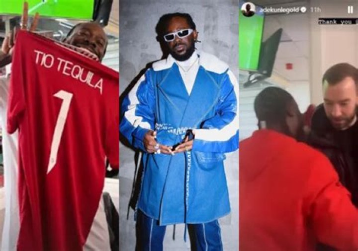 
VIDEO: Adekunle Gold receives customized Man United Jersey from Adidas 