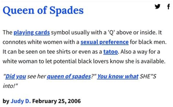 What Does The Queen Of Spades Mean In Slang? Urban Dictionary Meaning Explained
